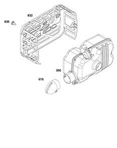 Exhaust Group Diagram and Parts List for 125P02-0026-H5 100000 - 19Z999 Briggs and Stratton Engine